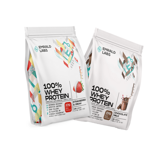 100% Whey Protein Twin Pack Stacks Emrald Labs