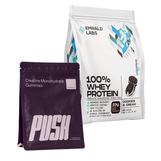 100% Whey + Push Gummies Bundle