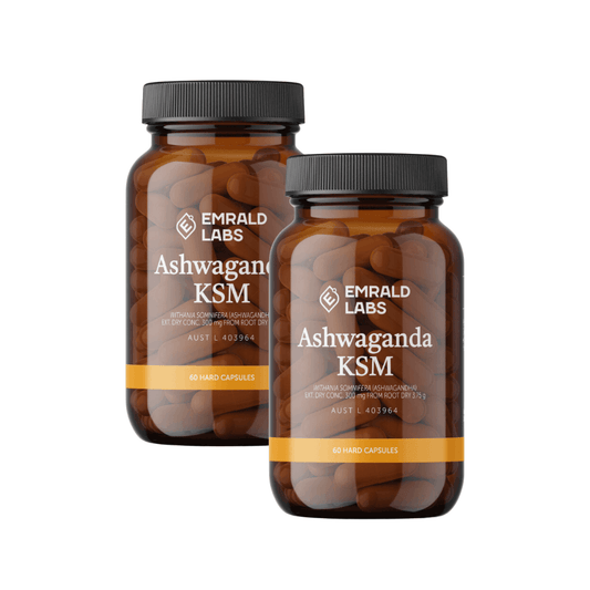 Ashwagandha Twin Pack Stacks Emrald Labs Ashwagandha KSM66 60 Caps Ashwagandha KSM66 60 Caps