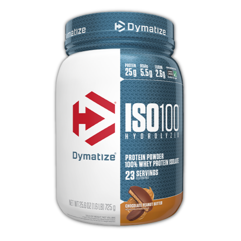 Dymatize Iso 100 & Dymatize-ISO100-20Srv-FudgeB & Dymatize-ISO100-24Srv-ChocolatePeanutButter