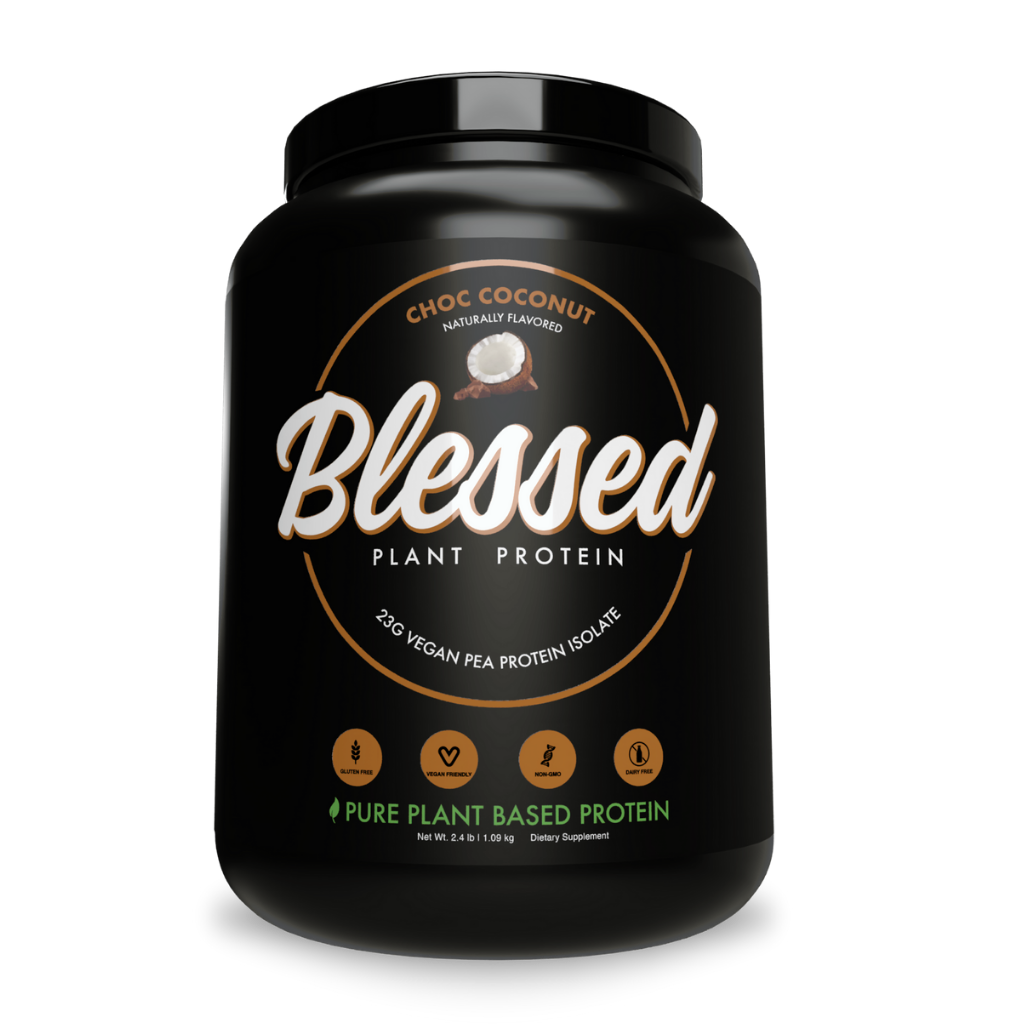 Blessed Vegan Protein (9) & EHPLabs-blessed-908g-Choc