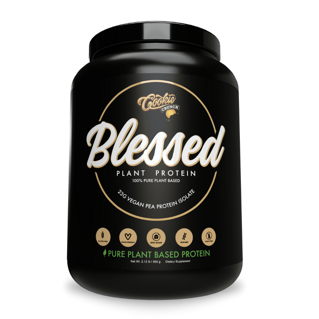 Blessed Vegan Protein (10) & EHPLabs-blessed-908g-Cookie