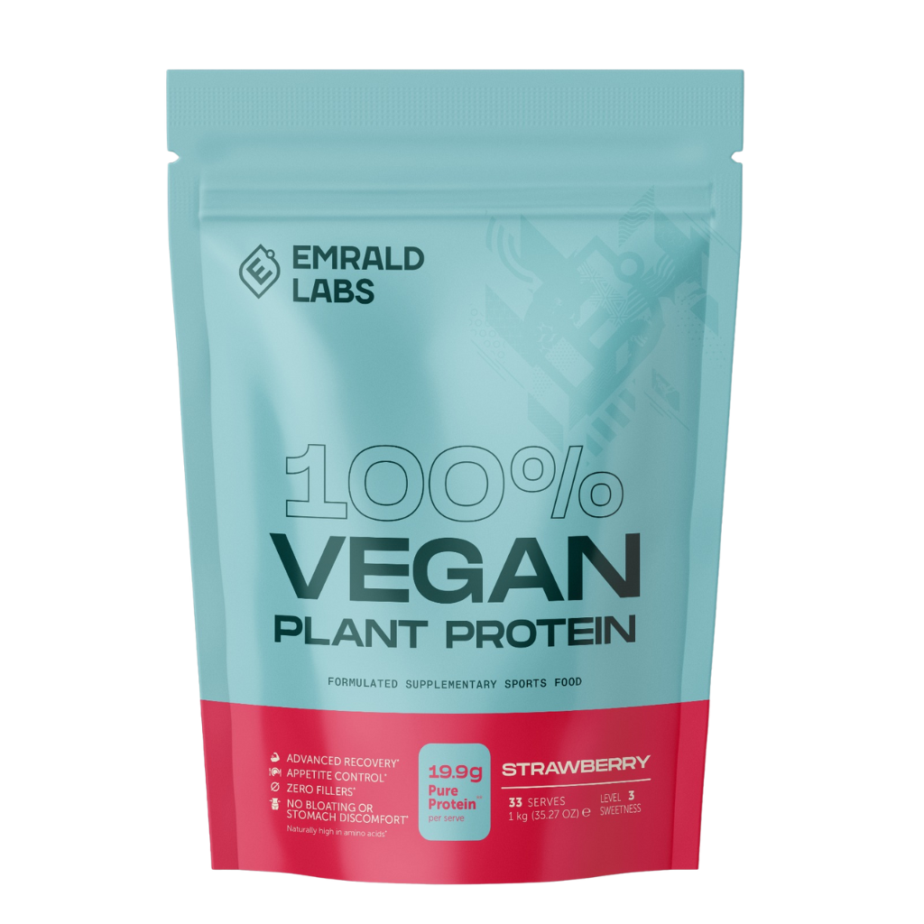 Emrald Labs Vegan Protein (5) & Emrald-100%-Veg-1kg-Straw