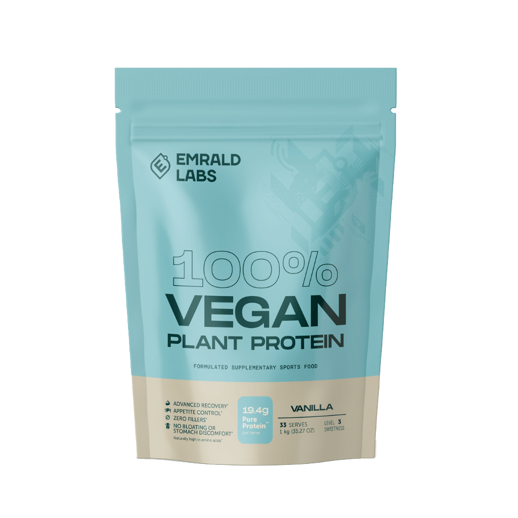 Emrald Labs Vegan Protein (2) & Emrald-100%-Veg-1kg-Van