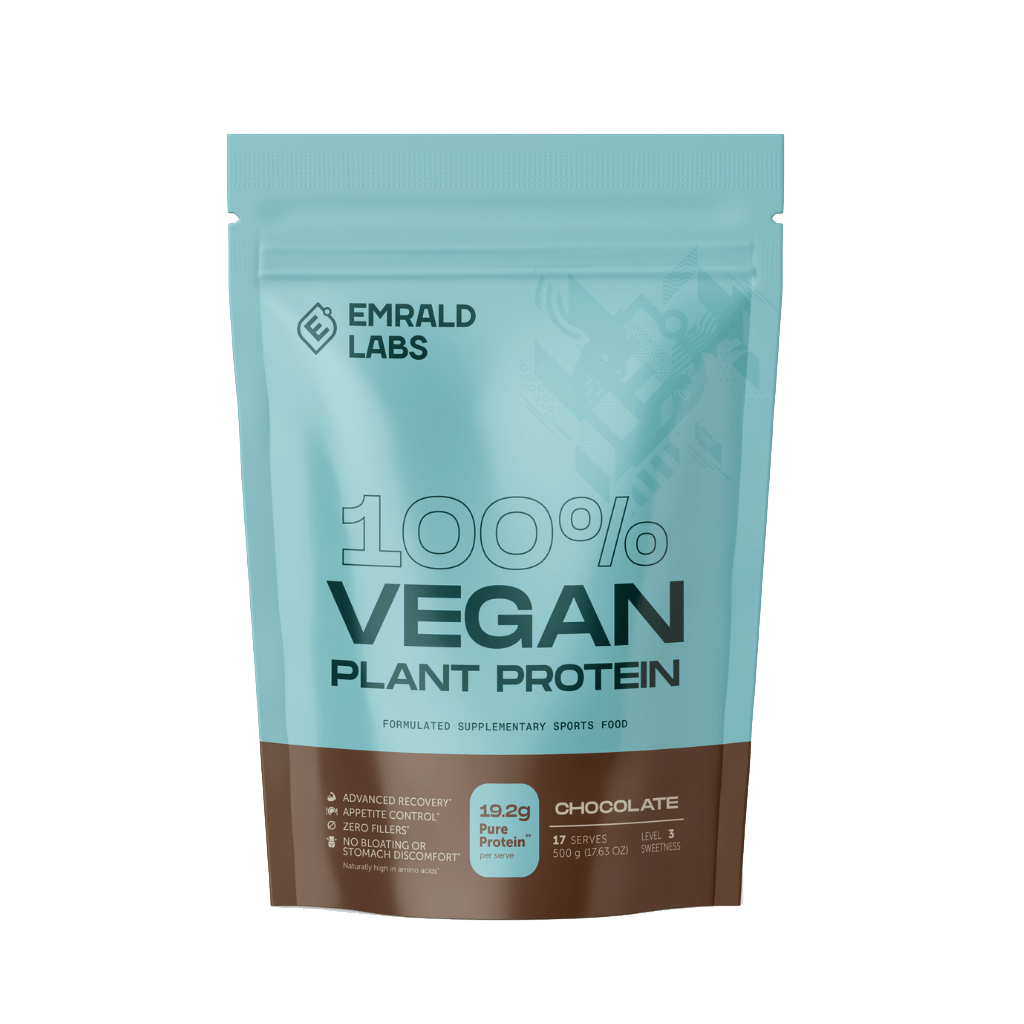 Emrald Labs Vegan Protein & Emrald-100%-Veg-500g-Choc