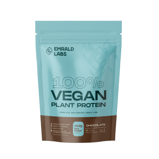 Emrald Labs Vegan Protein & Emrald-100%-Veg-500g-Choc