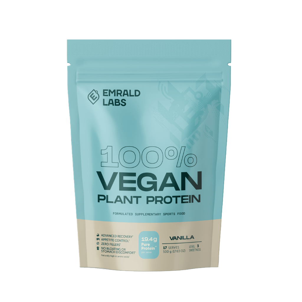 Emrald Labs Vegan Protein (1) & Emrald-100%-Veg-500g-Van