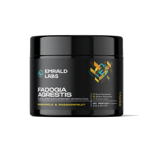 Emrald Labs Fadogia Agrestis & EMRALD-Fadogia-Powder-60s-PinePas