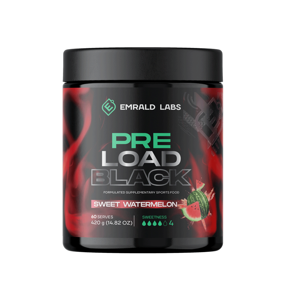 Buy Pre Load Black by Emrald Labs Online – oxygennutrition.com.au