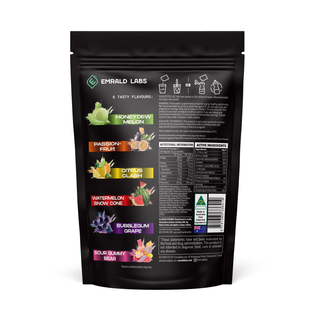 Pre Load Sample Pack | Emrald Labs | Buy Pre Workout Samples Online ...