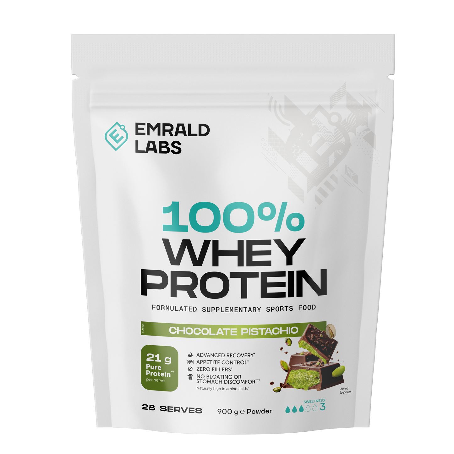 Emrald Labs 100% Whey Protein (45) & Emrald-Whey-908g-ChcPst