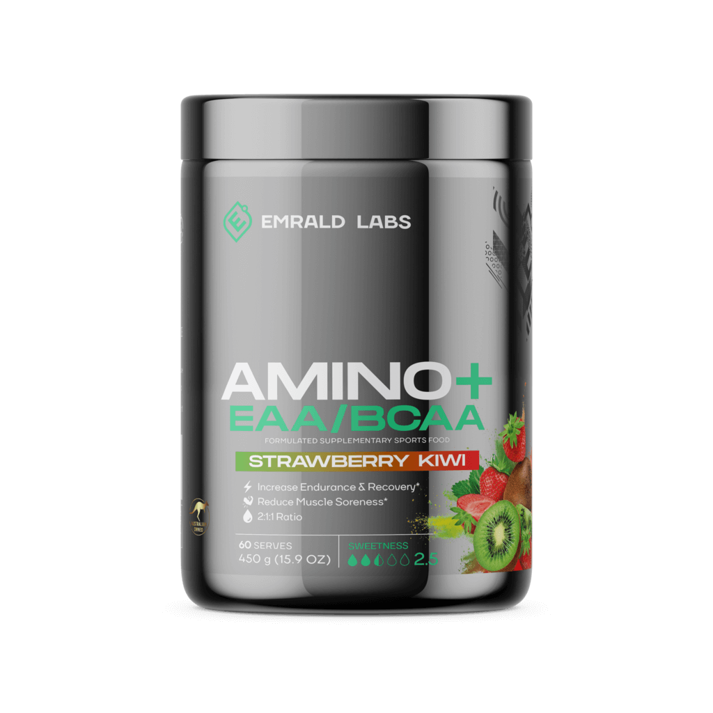 Emrald Labs Amino+ | EAAs/BCAAs & EMRALD-Amino+-60Srv-Straw