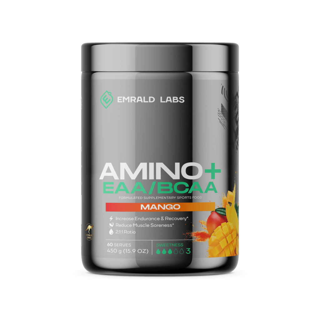 Emrald Labs Amino+ | EAAs/BCAAs (1) & EMRALD-Amino+-60Srv-Man