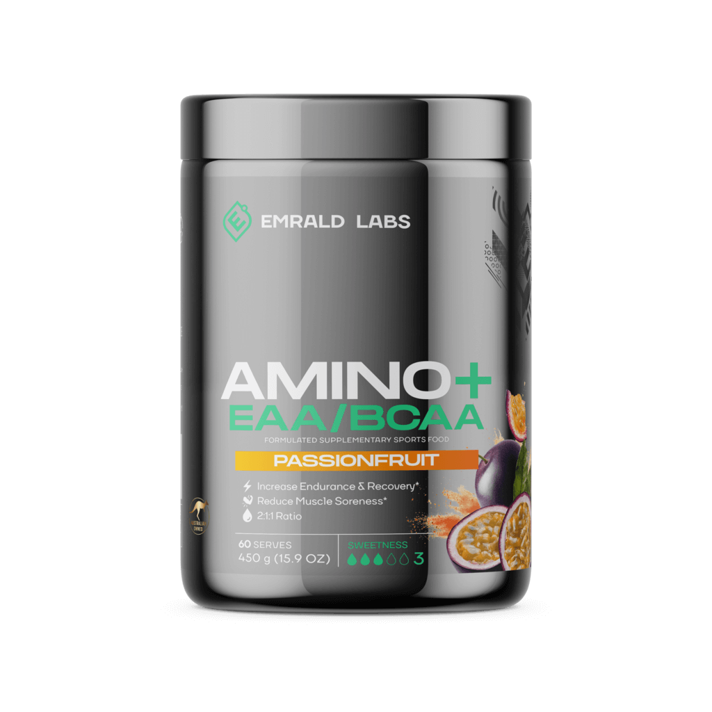 Emrald Labs Amino+ | EAAs/BCAAs (3) & EMRALD-Amino+-60Srv-Pas