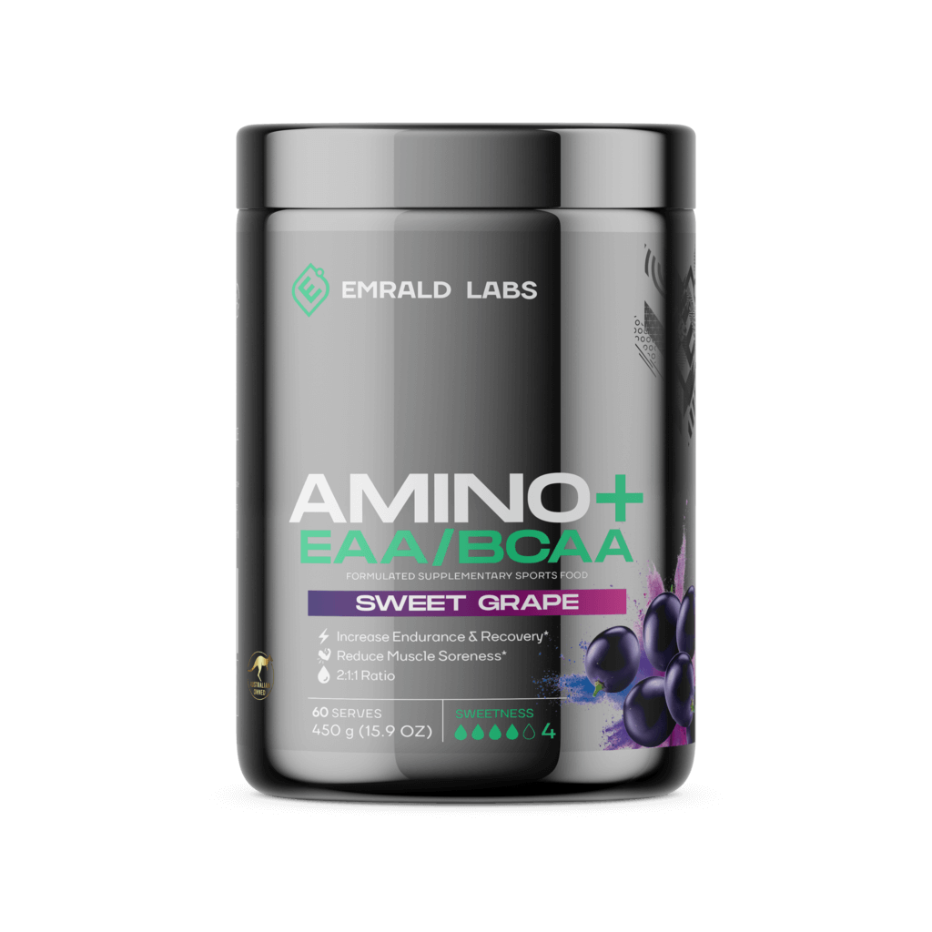 Emrald Labs Amino+ | EAAs/BCAAs (2) & EMRALD-Amino+-60Srv-Grap