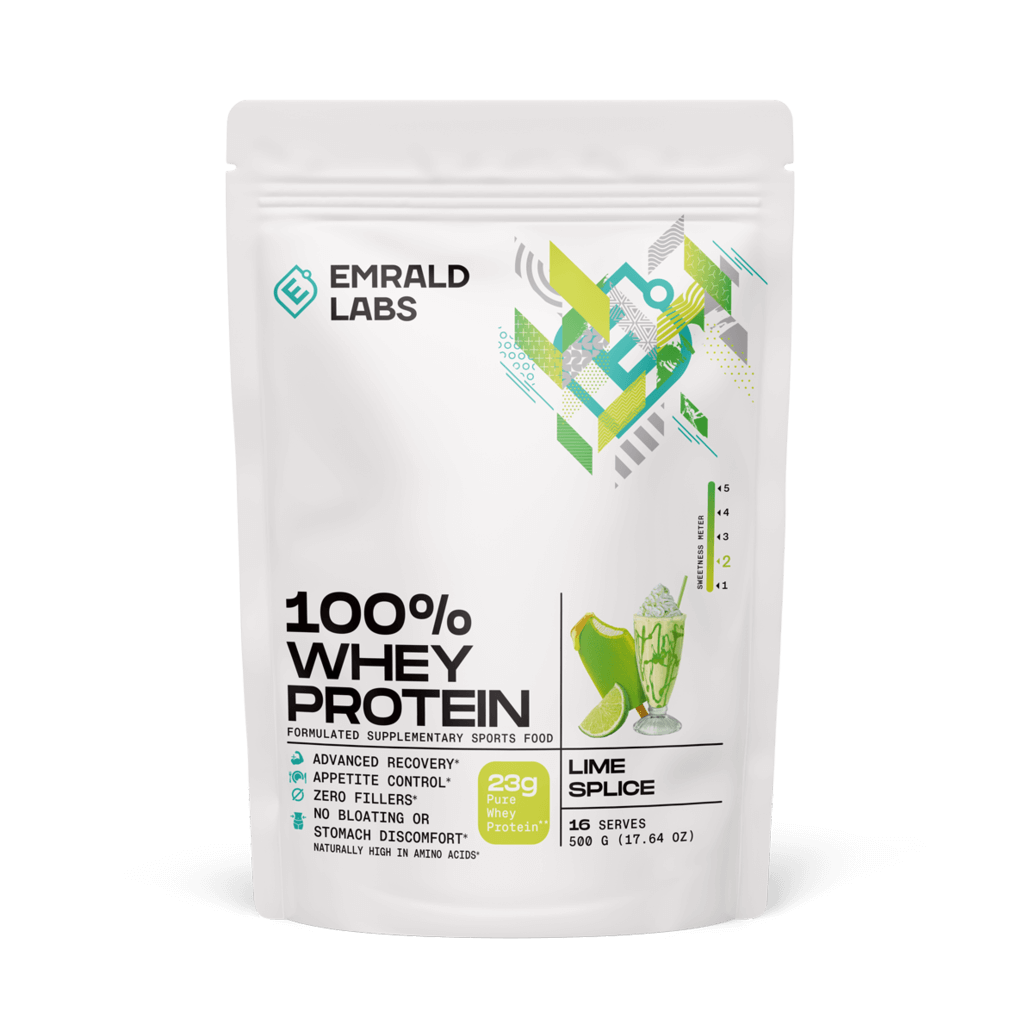 Emrald Labs 100% Whey Protein (37) & Emrald-100%Whey-500g-Lime