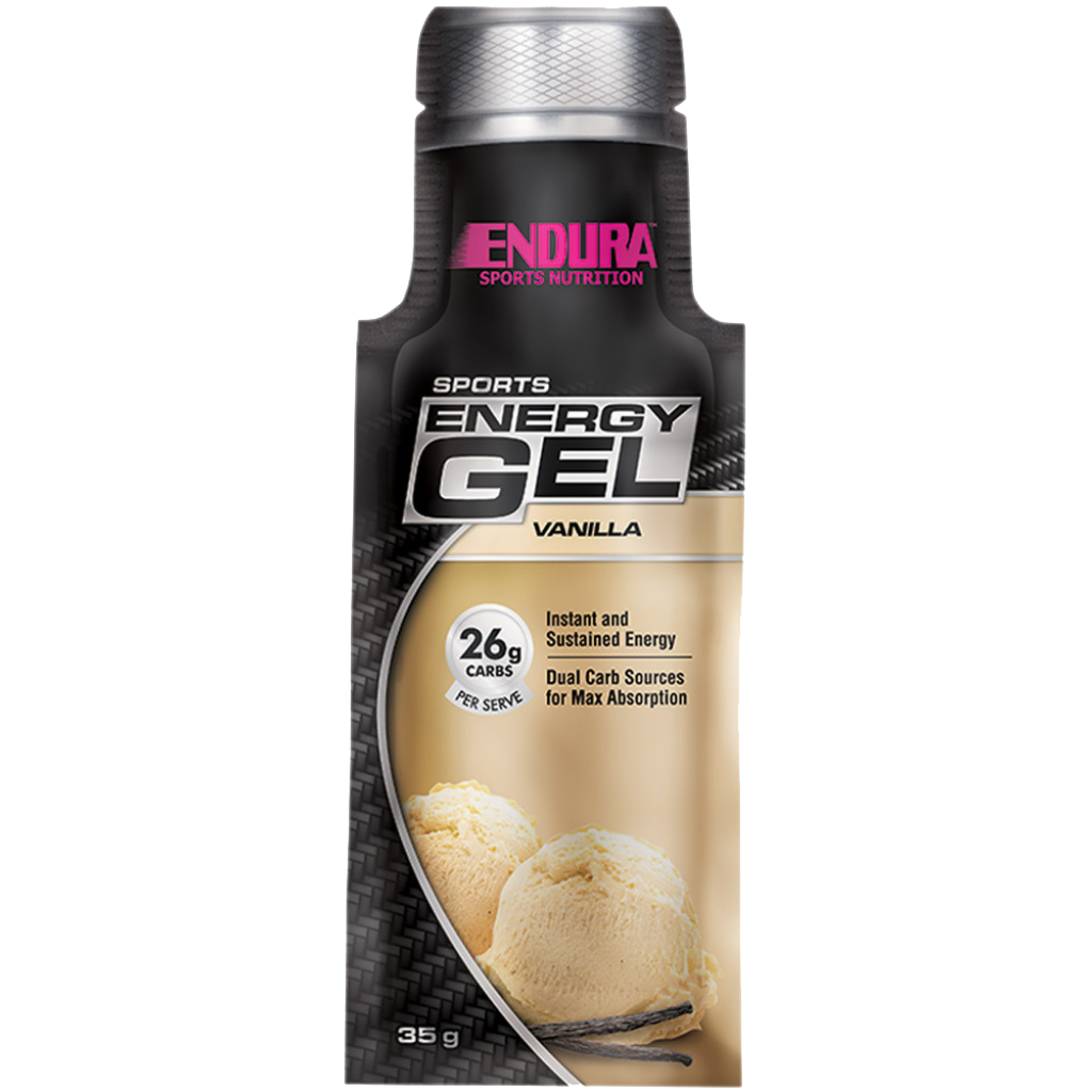 Endura Sports Energy Gels (4) & Endura-SportsEnergyGel-20x35gSatchets--Vanilla