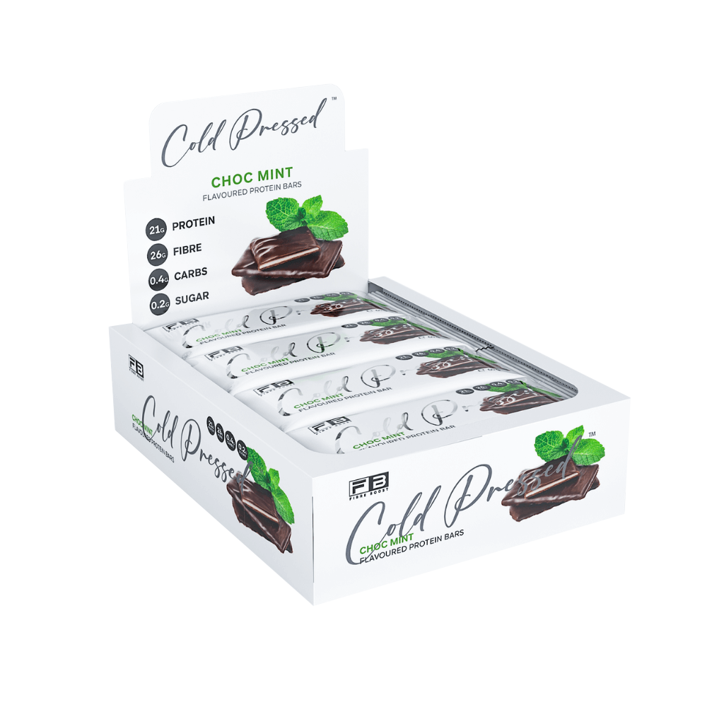 Cold Pressed Protein Bar (26) & FIBREBOOST-Cold-Press-Bar-Box12-CM