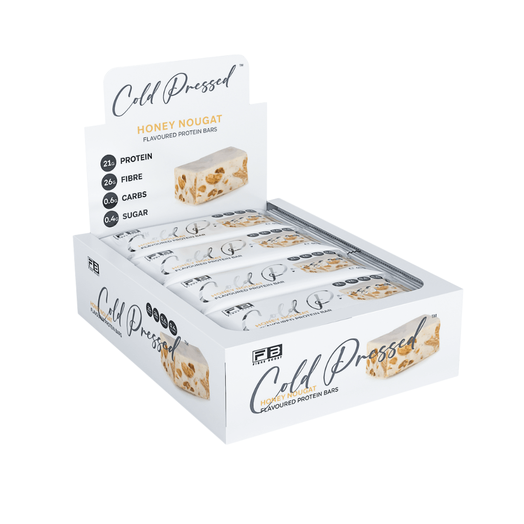 Cold Pressed Protein Bar (17) & FIBREBOOST-Cold-Press-Bar-Box12-Nou