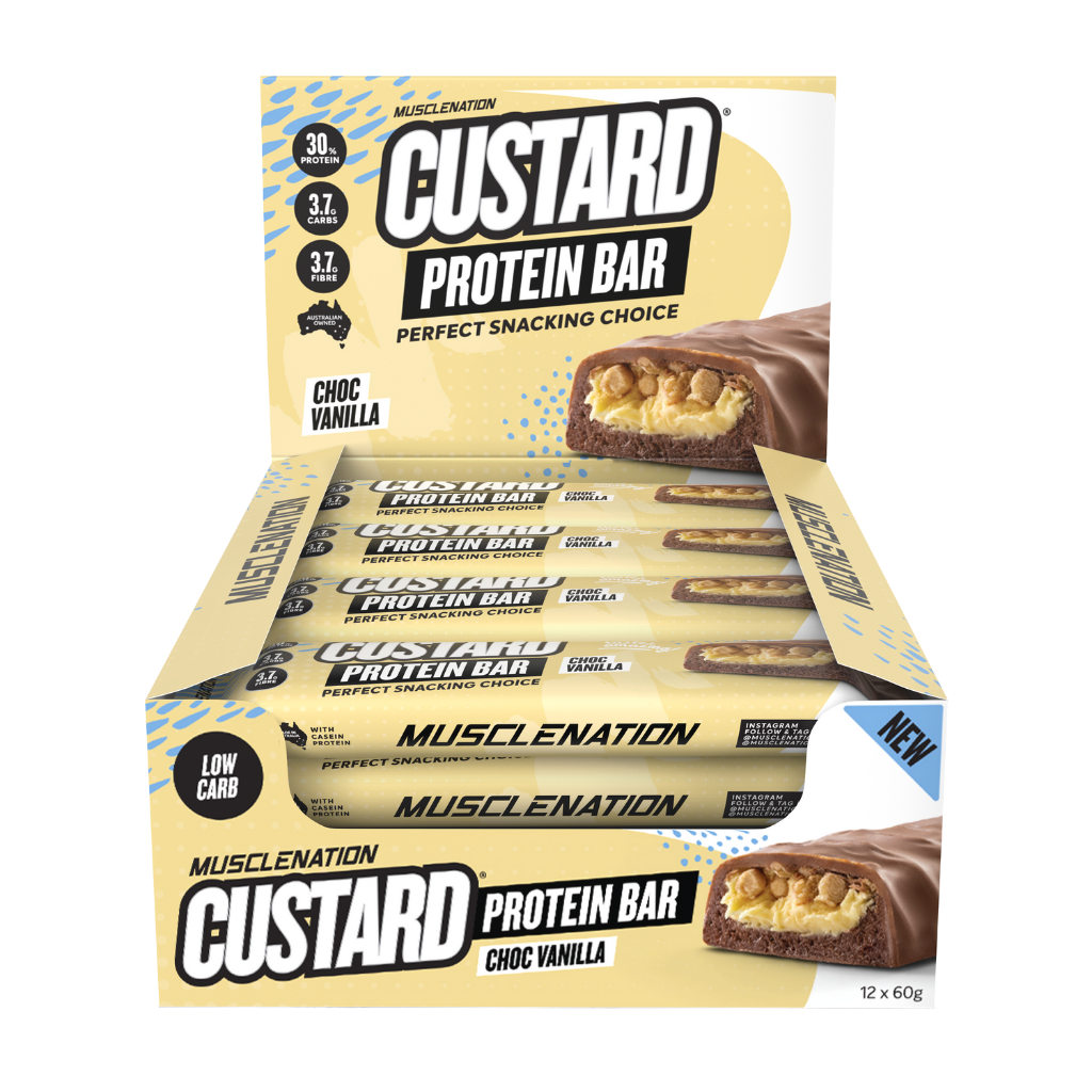 Muscle Nation Custard Protein Bar (4) & MN-BAR-BOX12-CV