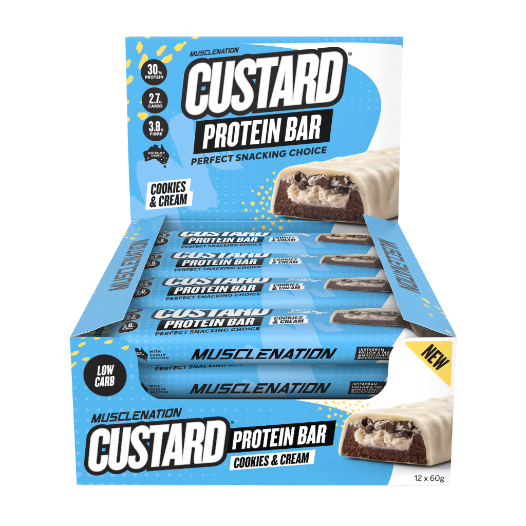 Muscle Nation Custard Protein Bar (5) & MN-BAR-BOX12-CC