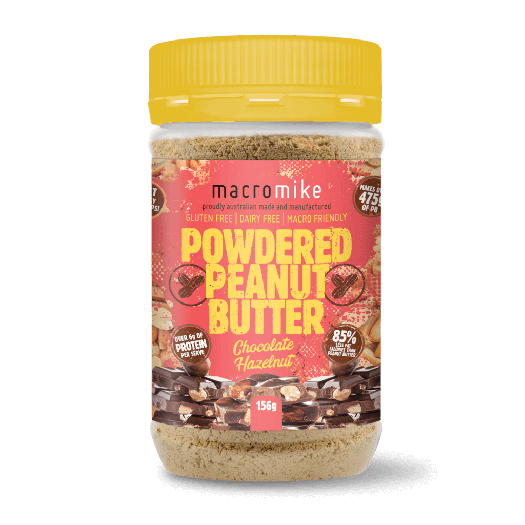 Macro Mike PB+ Powdered Peanut Butter & MacroMike-PB+-156g-Orig & MacroMike-PB+-156g-ChocHaz