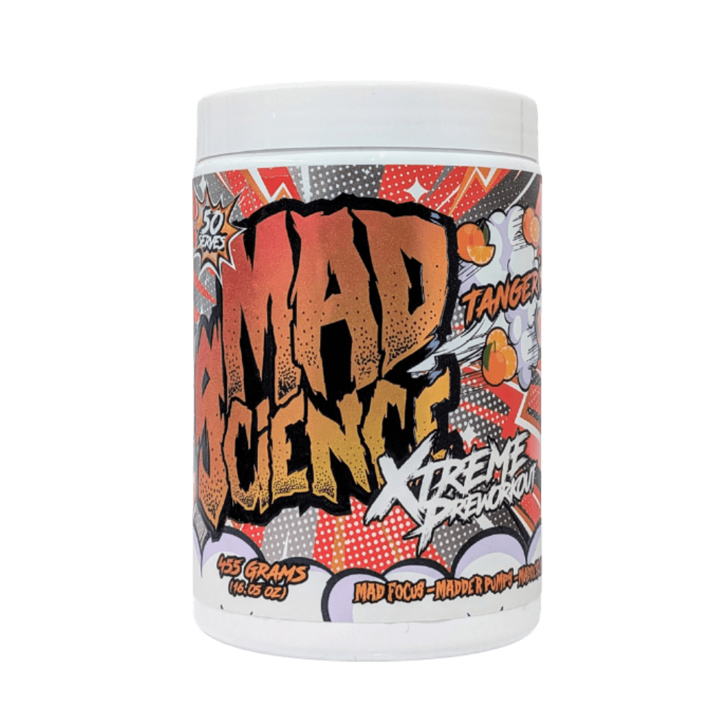 Mad Science Xtreme Pre Workout (5) & Mad-Science-Xtreme-Pre-50/25serve-Tan