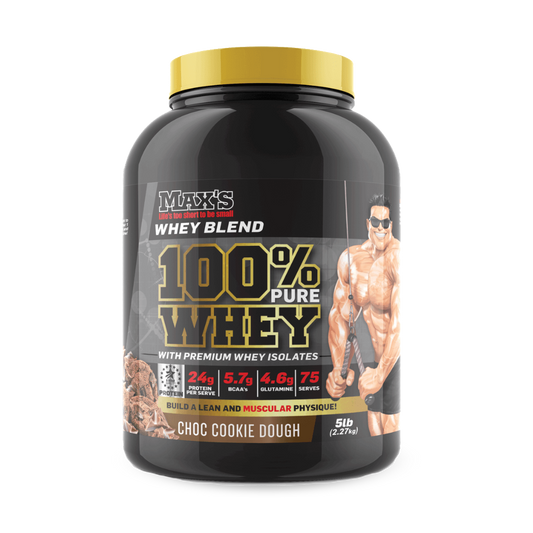 Max's 100% Pure Whey & MAX-100%-Whey-2.27kg-Choc