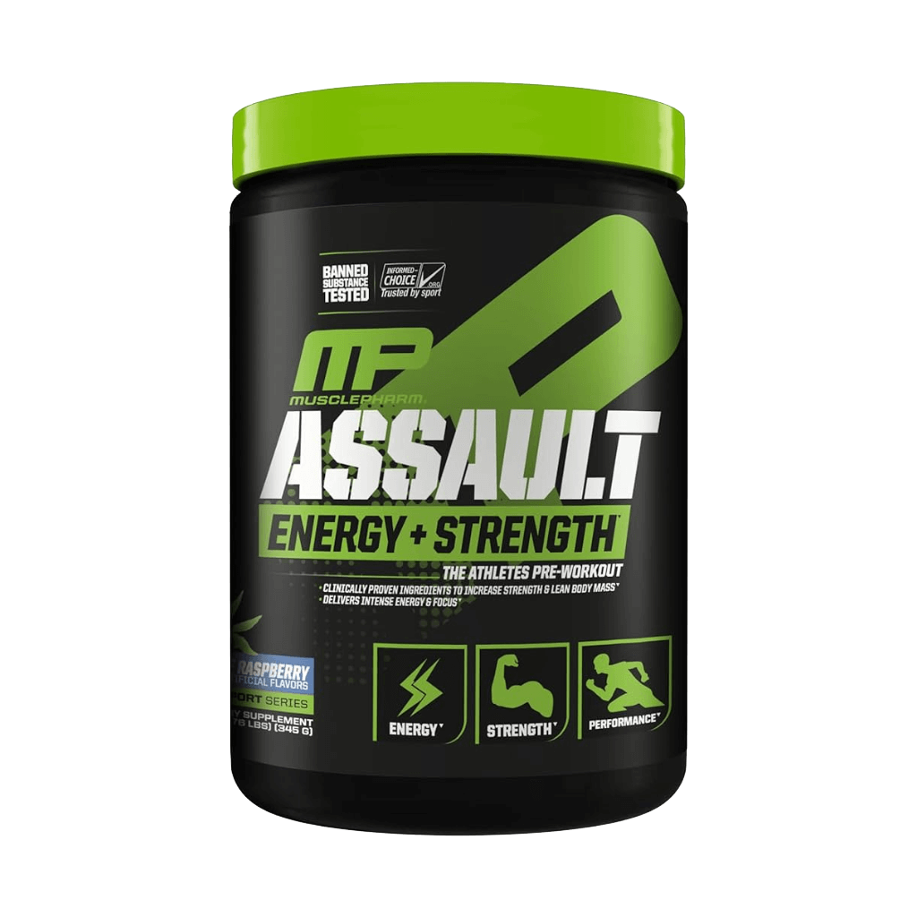 Musclepharm Assault Pre Workout & MusclePharm-Assault-30Serves-BlueRaz