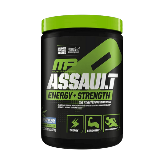 Musclepharm Assault Pre Workout & MusclePharm-Assault-30Serves-BlueRaz