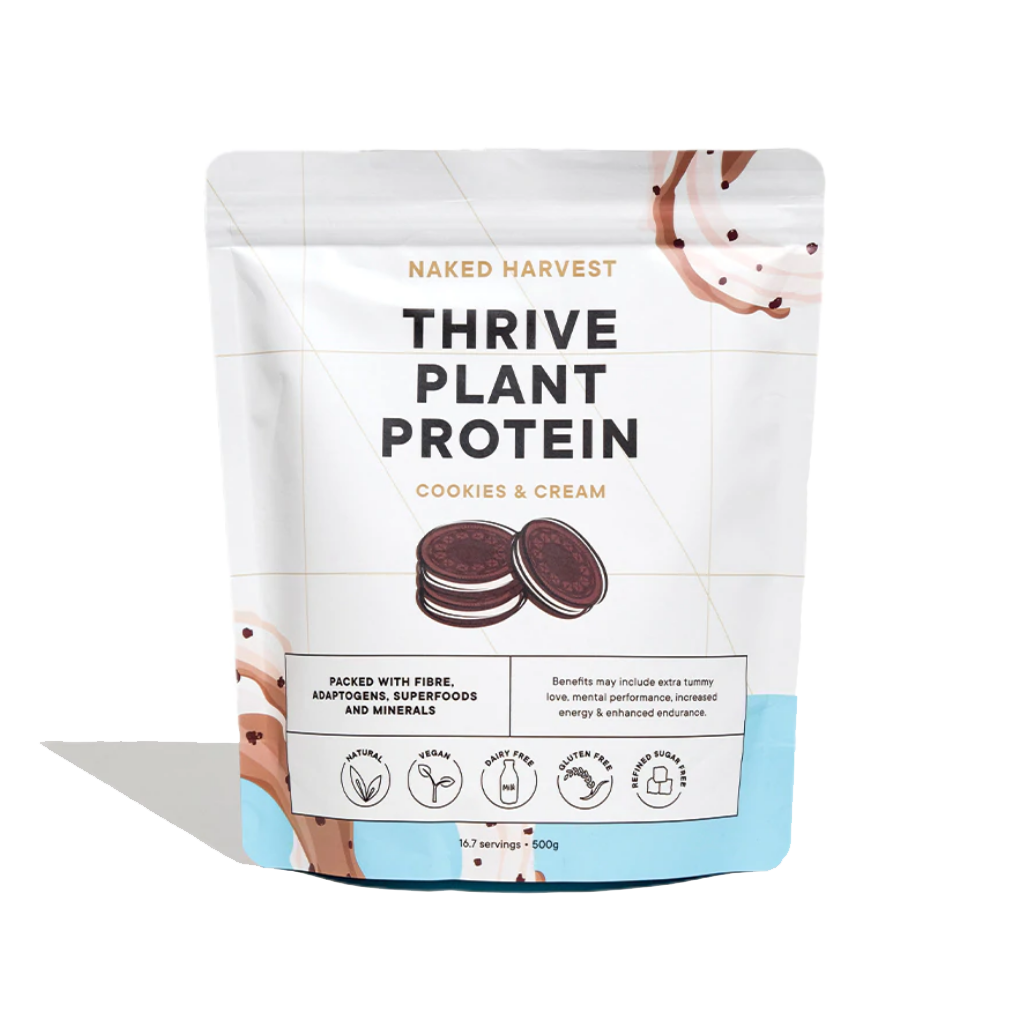 Naked Harvest Thrive Plant Protein (10) & NH-ThrivePlant-500g-Cook