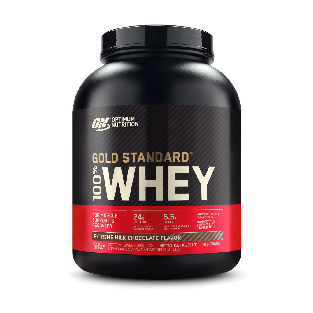 Optimum Nutrition Gold Standard Whey Protein (26) & ON-GSW-100%-5lb-E
