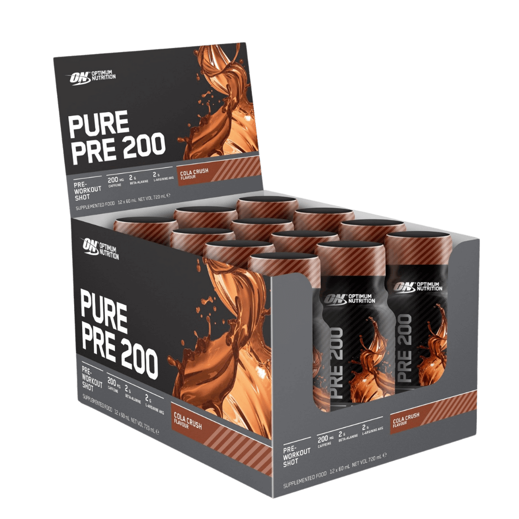 Optimum Nutrition Pure Pre 200 (2) & ON-PURE-PRE-200-12x60ml-COLA