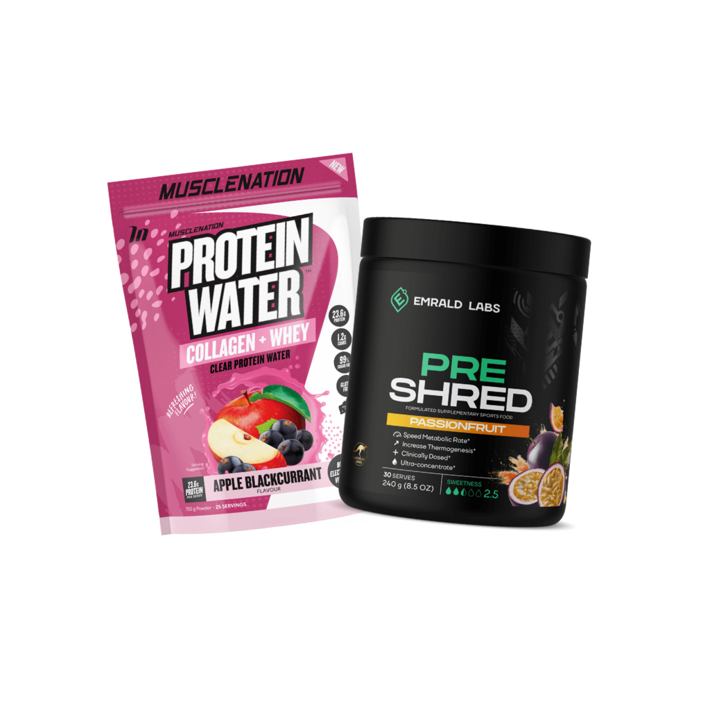 The Refreshing Shred Stack: Pre Shred + Protein Water