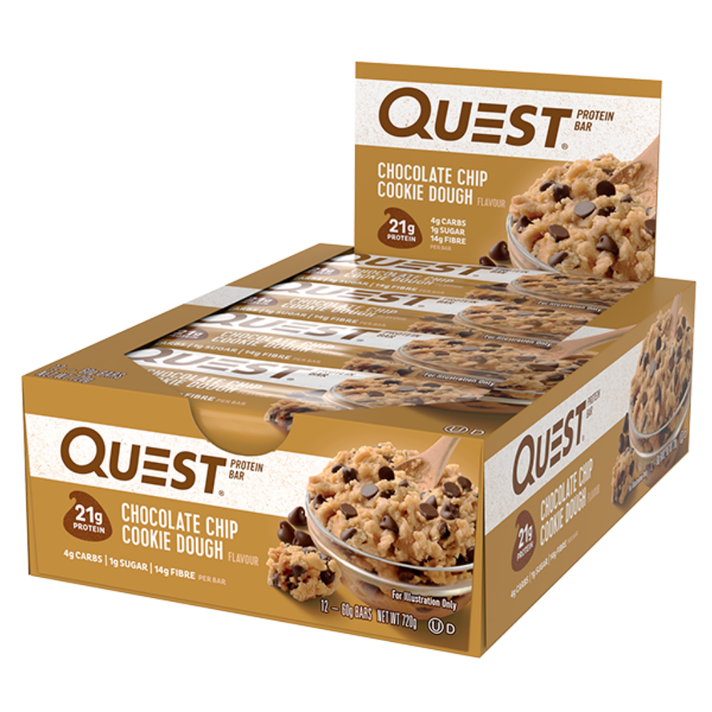 Quest Nutrition Quest Bars (4) & QUEST-BAR-BOX-12-CHCCOOKIE