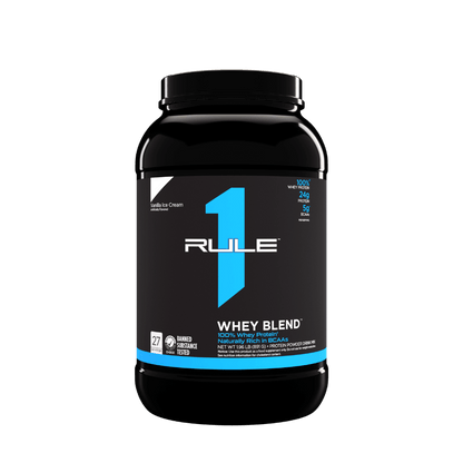 Rule 1 R1 Whey Protein Blend (4) & Rule1-Whey-28Srv-896g-VanIceCream