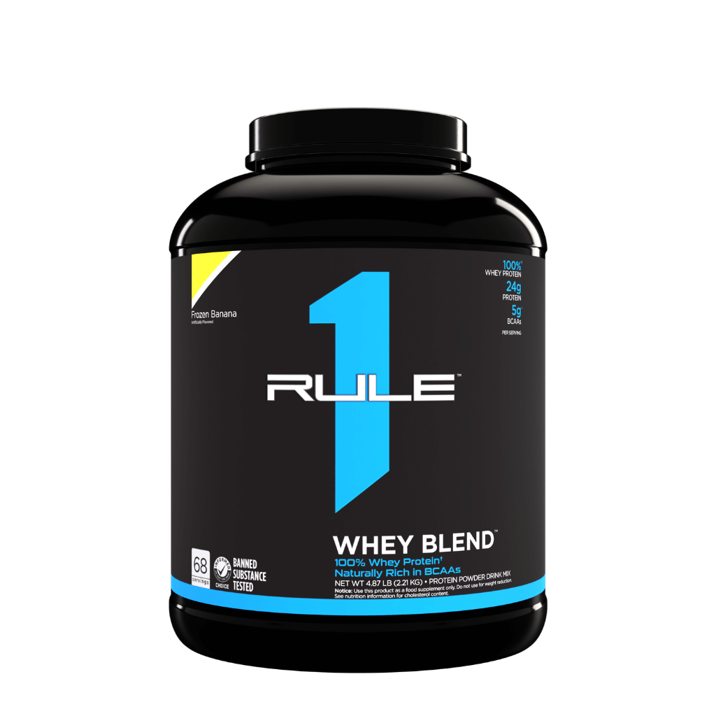 Rule 1 R1 Whey Protein Blend (10) & R1-WHEY-68SRV-BANANA