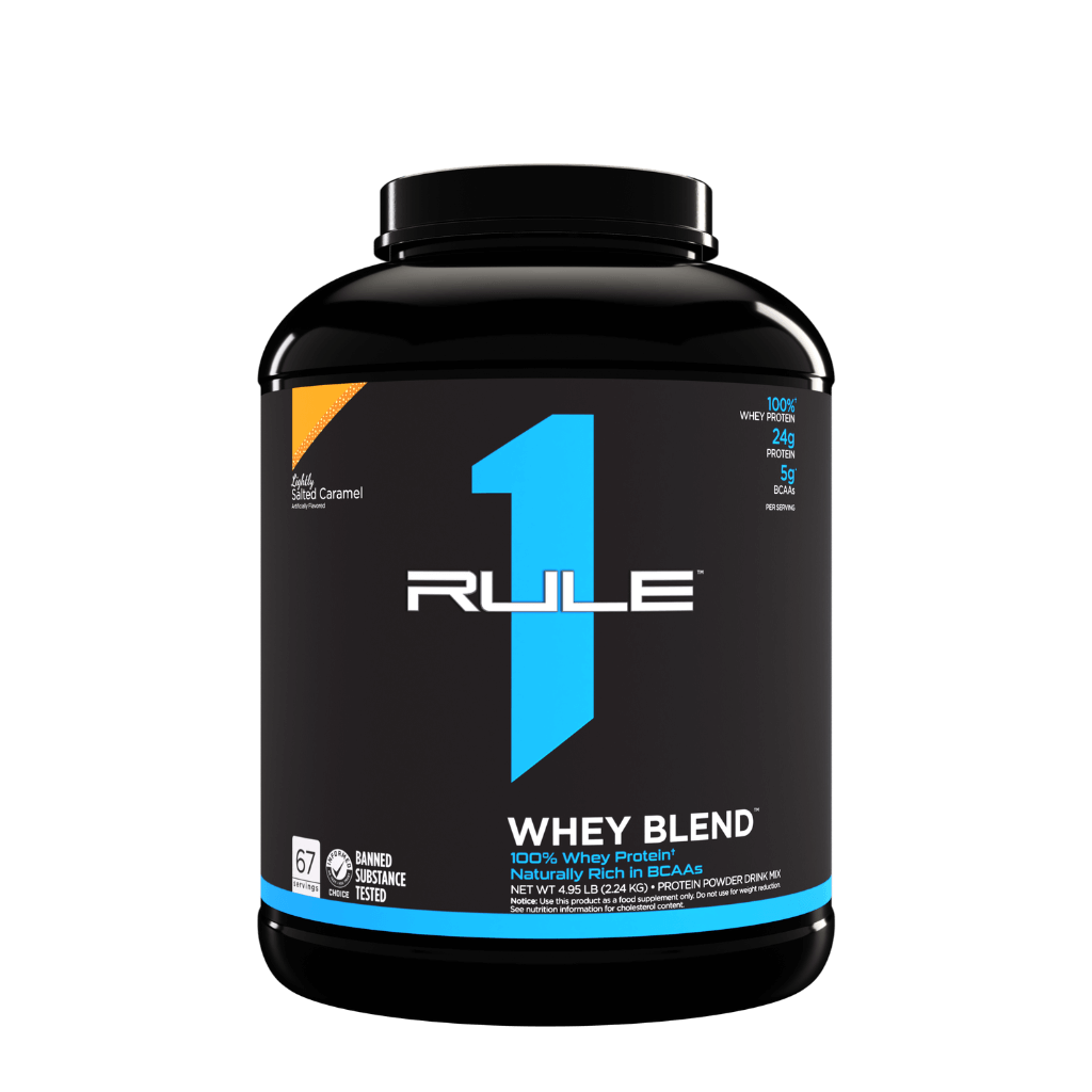 Rule 1 R1 Whey Protein Blend (11) & Rule1-Whey-70Srv-2380g-SaltedCara