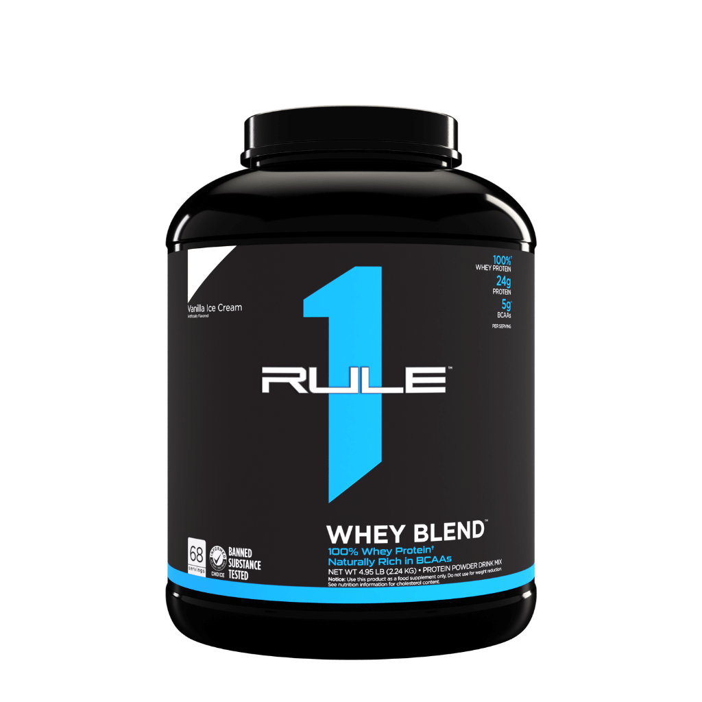 Rule 1 R1 Whey Protein Blend & Rule1-Whey-70Srv-2380g-VanIceCream