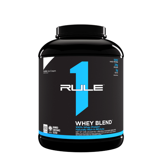 Rule 1 R1 Whey Protein Blend & Rule1-Whey-70Srv-2380g-VanIceCream