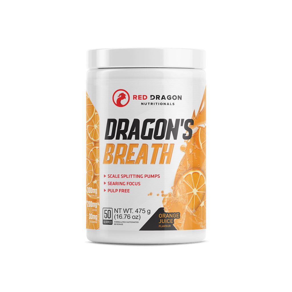 Red Dragon Nutritionals Dragons Breath Pre-Workout (4) & SCN-Dragon-Breath-50Srvs-Orang