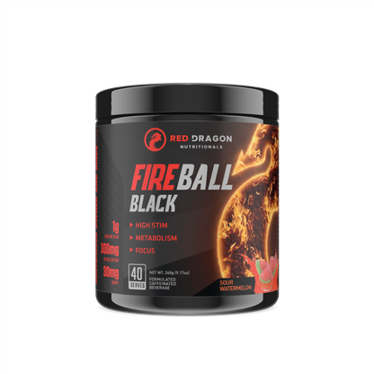 Red Dragon Fireball Black & SCN-FIREBALL-BLACK-40Srv-SourW
