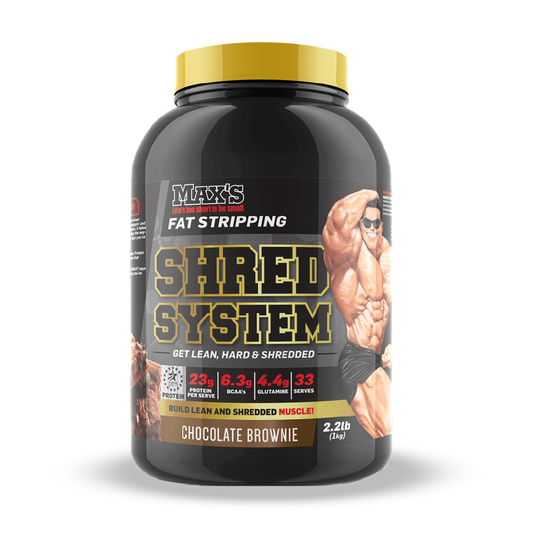 Max's Shred System | Thermogenic Protein & Max's-SHRED-SYSTEM-30SRV-Brown