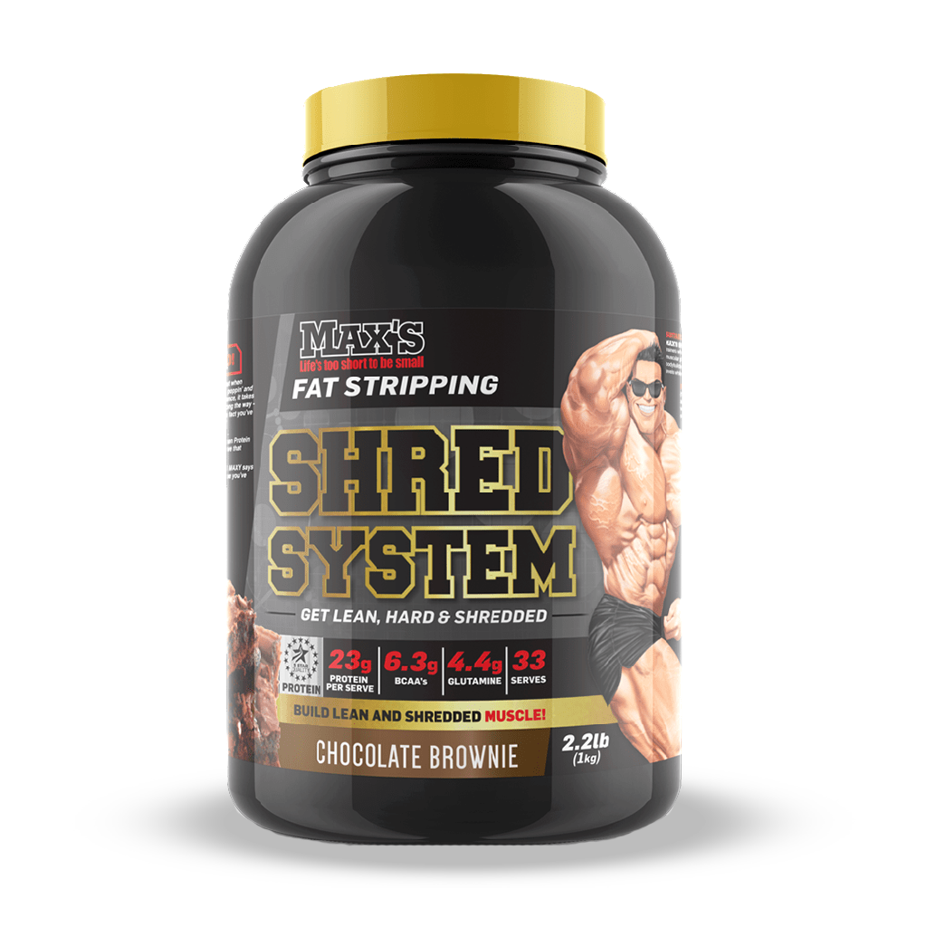 Max's Shred System | Thermogenic Protein & Max's-SHRED-SYSTEM-30SRV-Brown