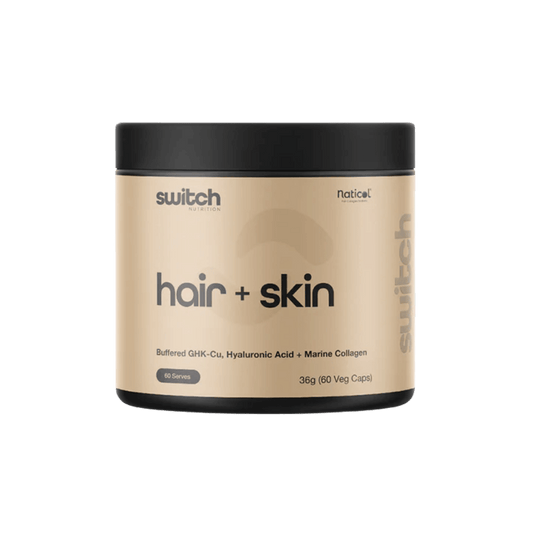 Switch Nutrition - Hair + Skin & SWITCH-Hair+Skin-60Caps