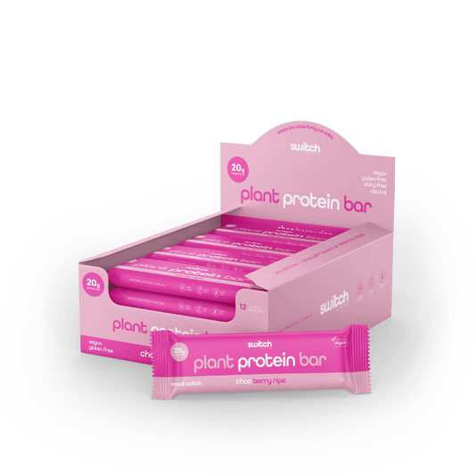 Switch Nutrition Plant Protein Bar & SwitchNutrition-Snack-Switch-Box12-ChocBerry