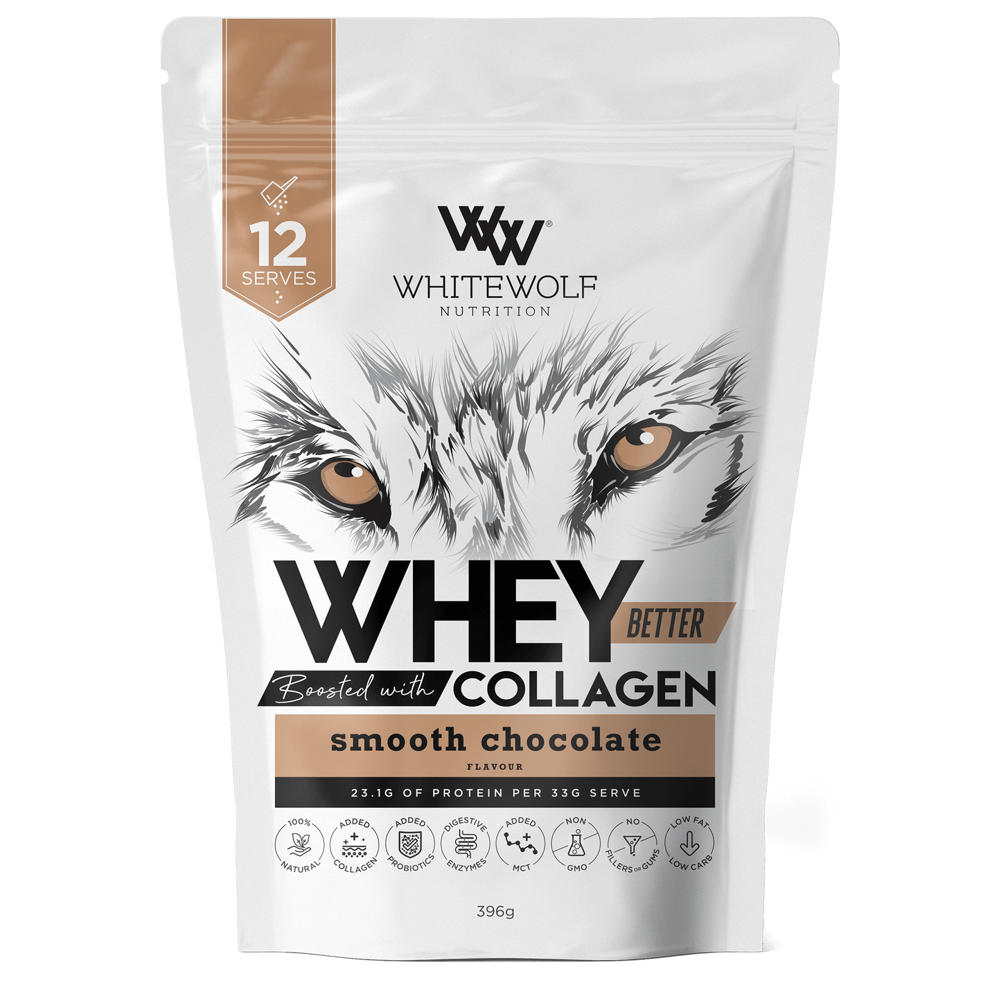 White Wolf Nutrition Whey Better Protein (2) & WW-WHEY-12SRV-Choc