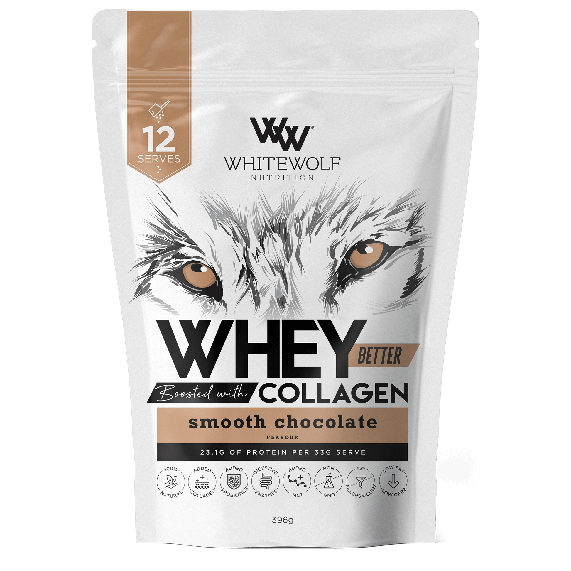 White Wolf Nutrition Whey Better Protein (2) & WW-WHEY-12SRV-Choc