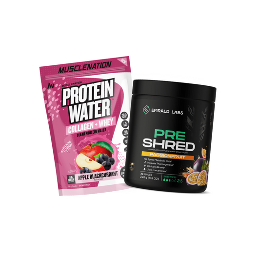 The Refreshing Shred Stack: Pre Shred + Protein Water Stacks Oxygen Nutrition   