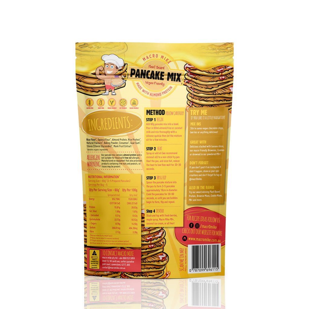 Macro Mike Protein Pancakes - Australian Distributor - Oxygen Nutrition